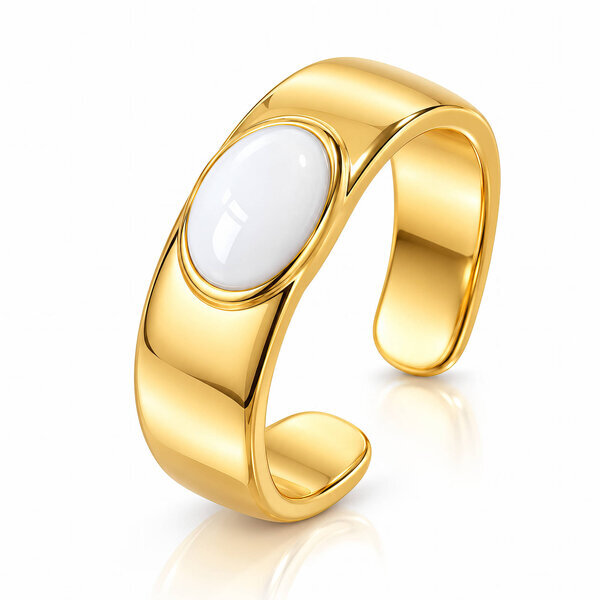 PVD Gold-Plated Stainless Steel Ring - Intensity