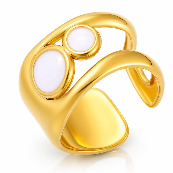 PVD Gold-Plated Stainless Steel Ring - Intensity