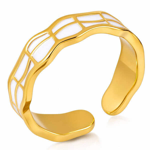 PVD Gold-Plated Stainless Steel Ring - Intensity