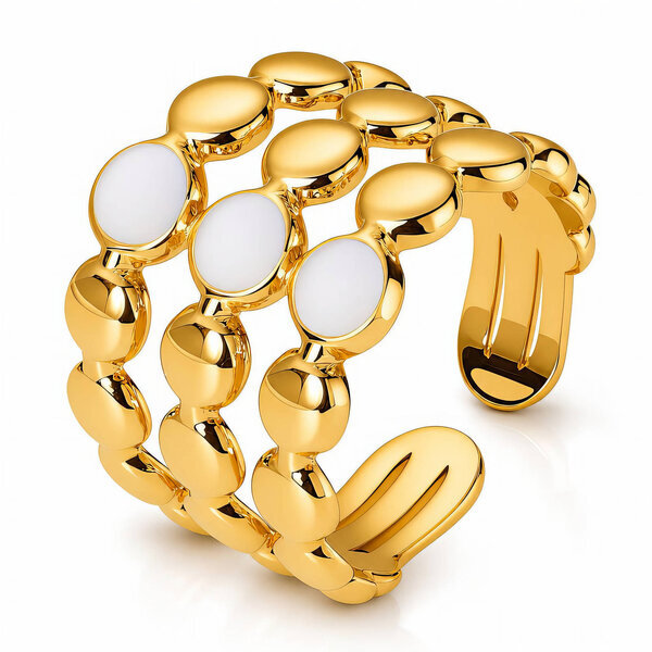 PVD Gold-Plated Stainless Steel Ring - Intensity