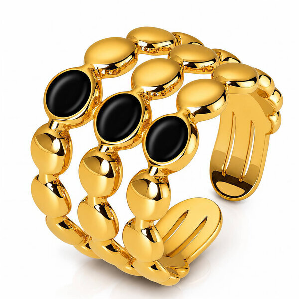 PVD Gold-Plated Stainless Steel Ring - Intensity