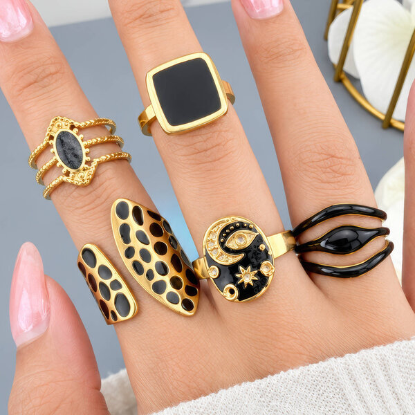 PVD Gold-Plated Stainless Steel Ring - Intensity