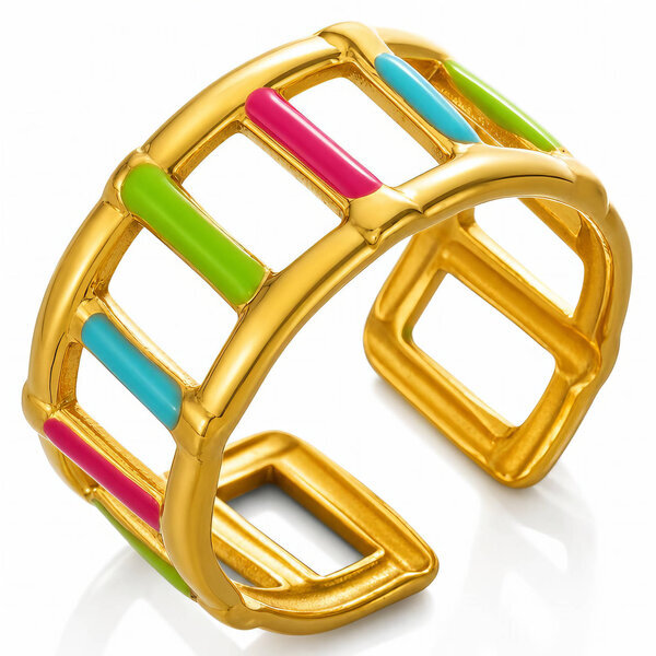 PVD Gold-Plated Stainless Steel Ring - Intensity