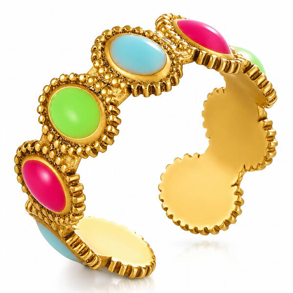 PVD Gold-Plated Stainless Steel Ring - Intensity