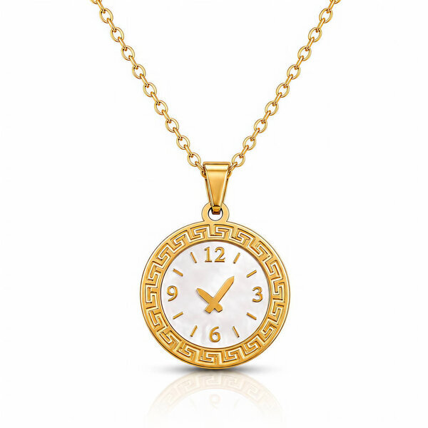 "Watch" PVD Gold-Plated Stainless Steel Necklace - Intensity