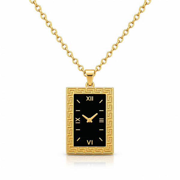 "Watch" PVD Gold-Plated Stainless Steel Necklace - Intensity