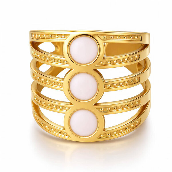 PVD Gold-Plated Stainless Steel Ring - Intensity