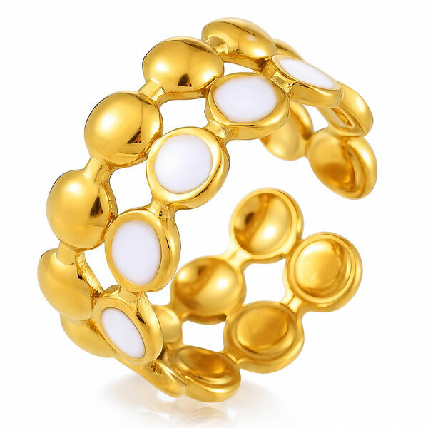 PVD Gold-Plated Stainless Steel Ring - Intensity