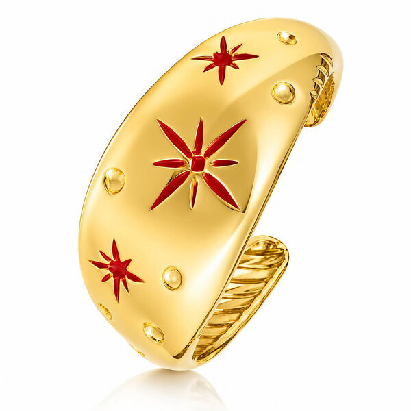 "Stars" PVD Gold-Plated Stainless Steel Ring - Intensity