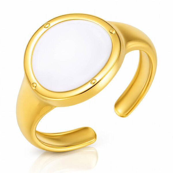PVD Gold-Plated Stainless Steel Ring - Intensity