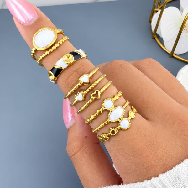 PVD Gold-Plated Stainless Steel Ring - Intensity