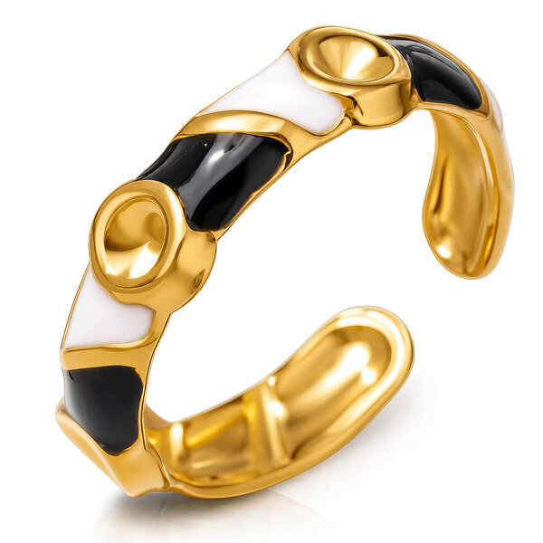 PVD Gold-Plated Stainless Steel Ring - Intensity