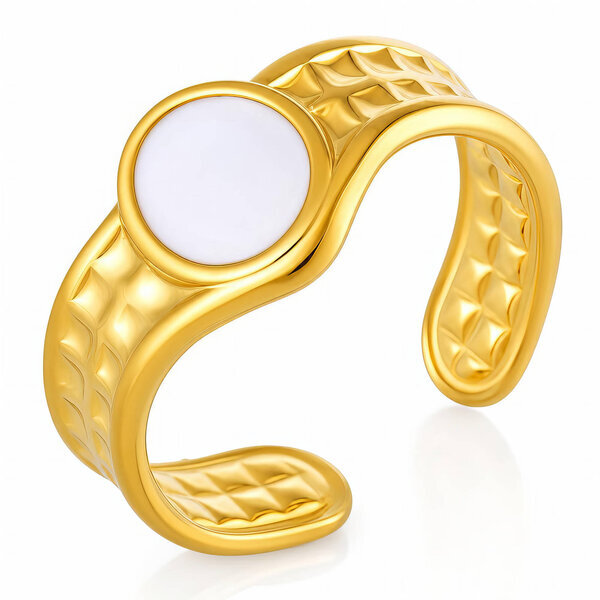 PVD Gold-Plated Stainless Steel Ring - Intensity