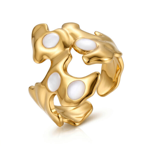 PVD Gold-Plated Stainless Steel Ring - Intensity