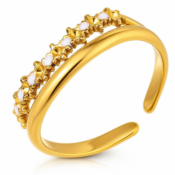 PVD Gold-Plated Stainless Steel Ring - Intensity