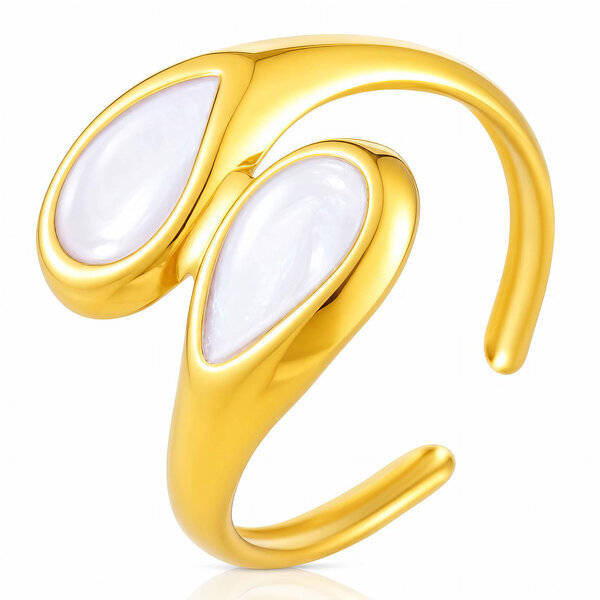 PVD Gold-Plated Stainless Steel Ring - Intensity