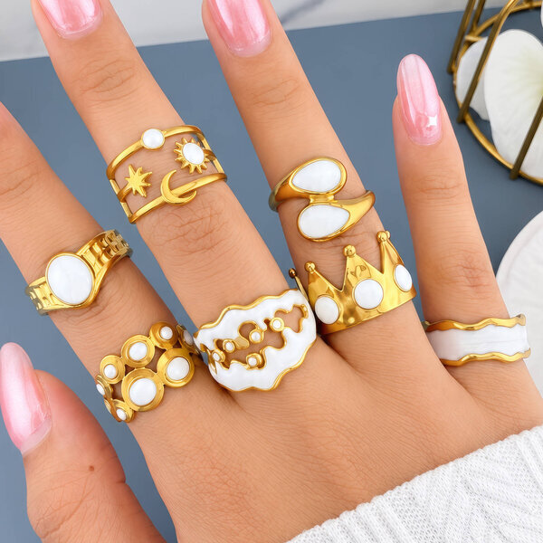 PVD Gold-Plated Stainless Steel Ring - Intensity