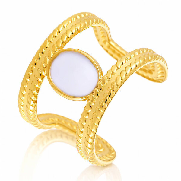 PVD Gold-Plated Stainless Steel Ring - Intensity