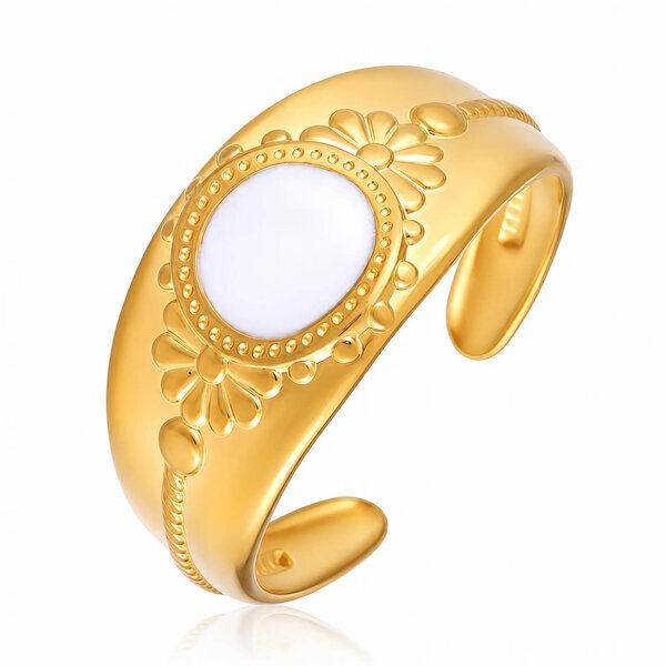 PVD Gold-Plated Stainless Steel Ring - Intensity