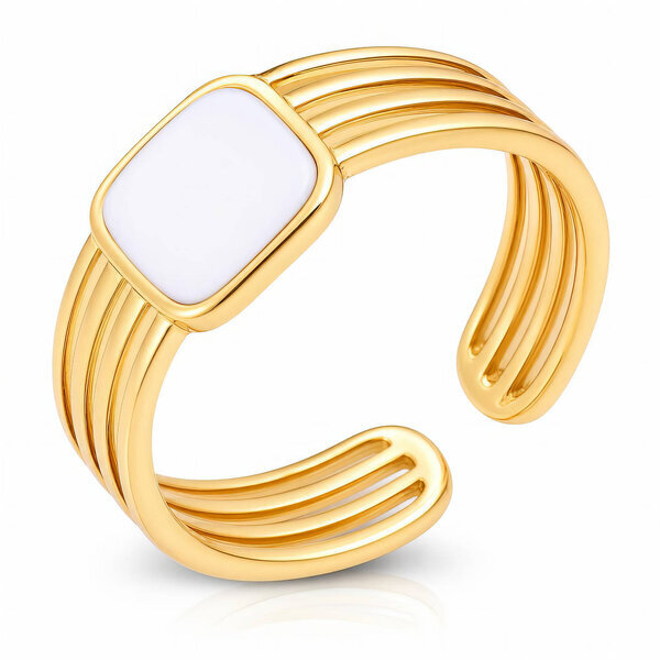 PVD Gold-Plated Stainless Steel Ring - Intensity