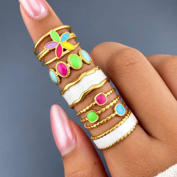 PVD Gold-Plated Stainless Steel Ring - Intensity