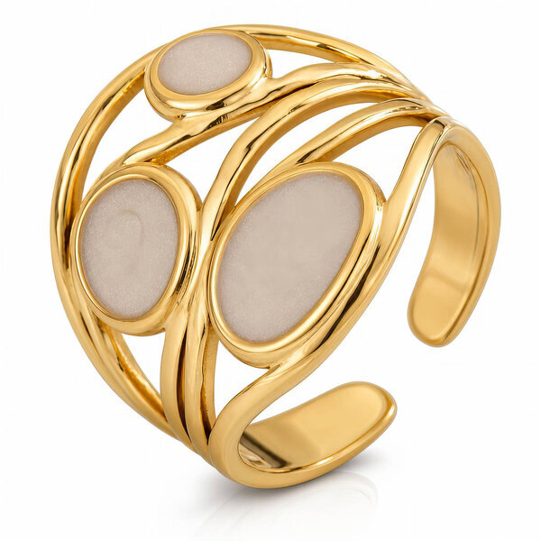 PVD Gold-Plated Stainless Steel Ring - Intensity