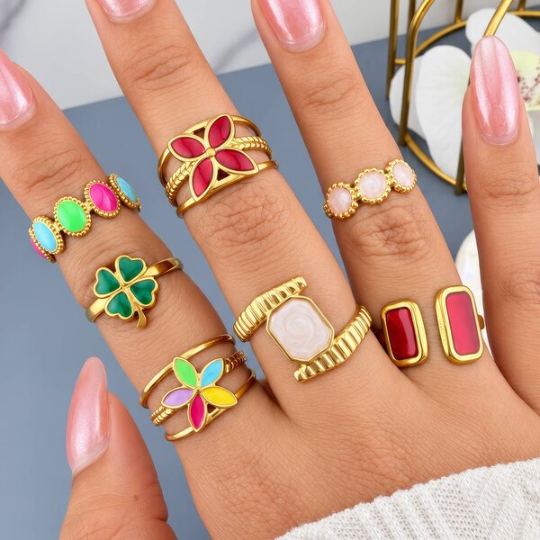 PVD Gold-Plated Stainless Steel Ring - Intensity