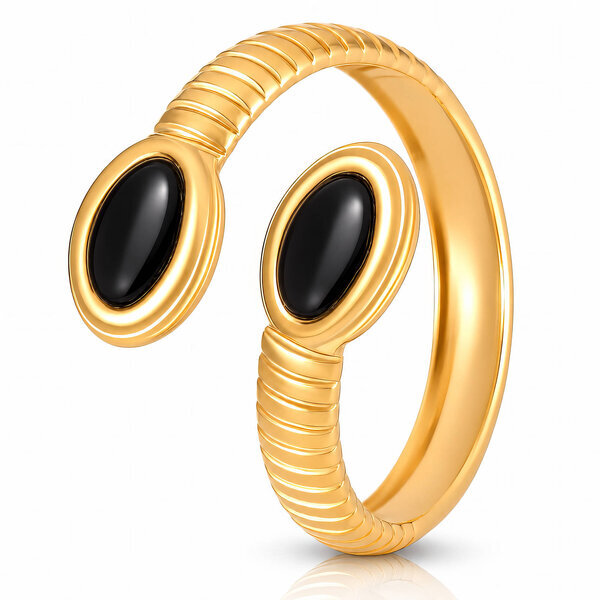 PVD Gold-Plated Stainless Steel Ring - Intensity