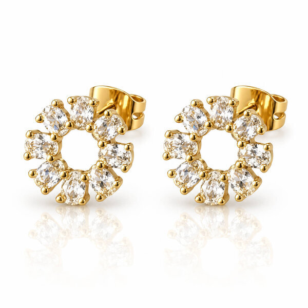 925 Silver-Plated Brass Earrings - Crystallic