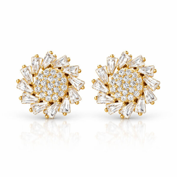 PVD Gold-Plated Brass Earrings - Crystallic
