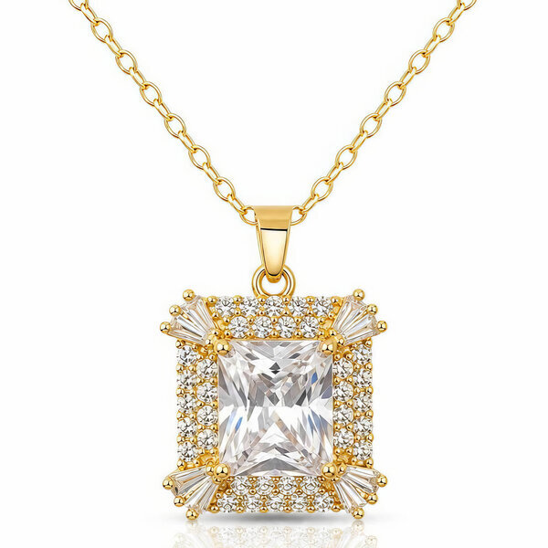 PVD Gold-Plated Brass Necklace - Crystallic