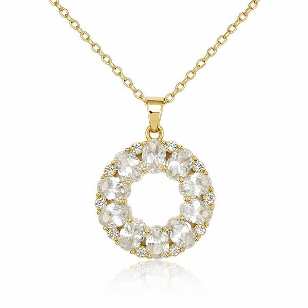PVD Gold-Plated Brass Necklace - Crystallic