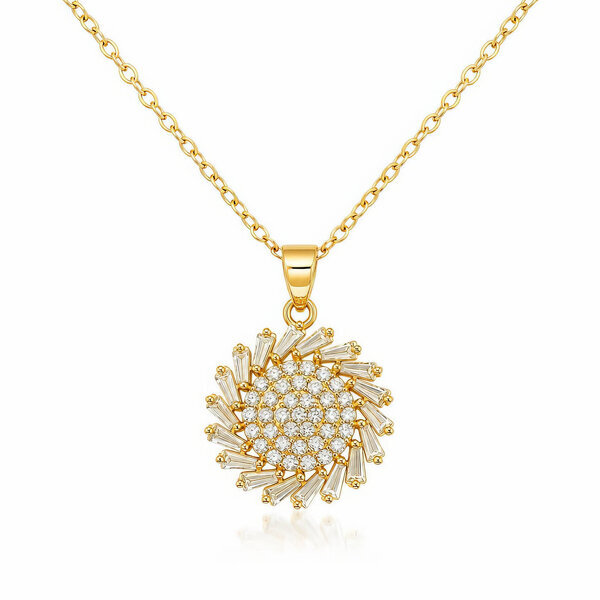 PVD Gold-Plated Brass Necklace - Crystallic