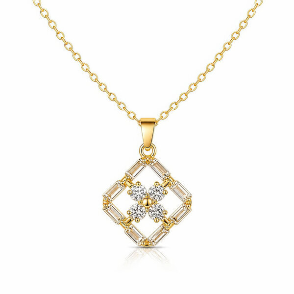 PVD Gold-Plated Brass Necklace - Crystallic