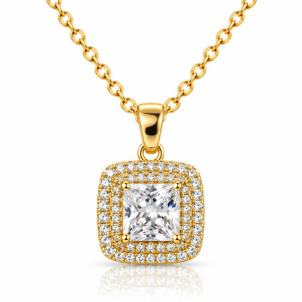 PVD Gold-Plated Brass Necklace - Crystallic