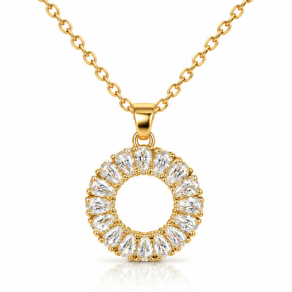 PVD Gold-Plated Brass Necklace - Crystallic