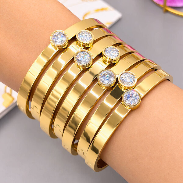 PVD Gold-Plated Stainless Steel Bracelet - Intensity