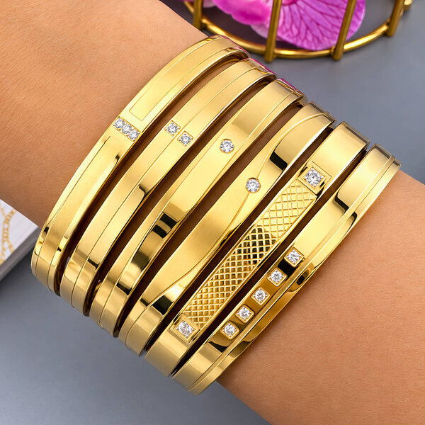 PVD Gold-Plated Stainless Steel Bracelet - Intensity