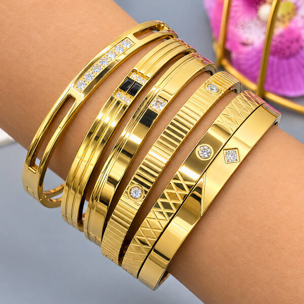 PVD Gold-Plated Stainless Steel Bracelet - Intensity