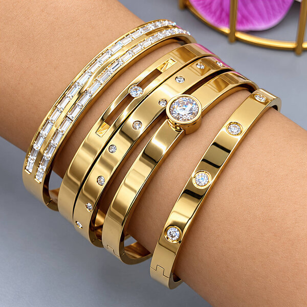 PVD Gold-Plated Stainless Steel Bracelet - Intensity
