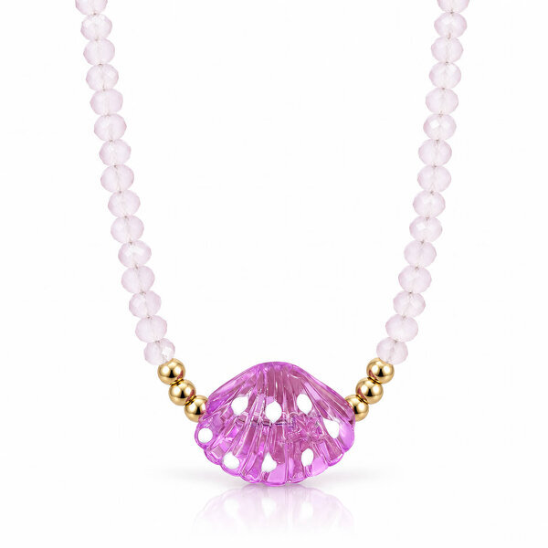 "Seashell" Glass Necklace - Bubble Pop