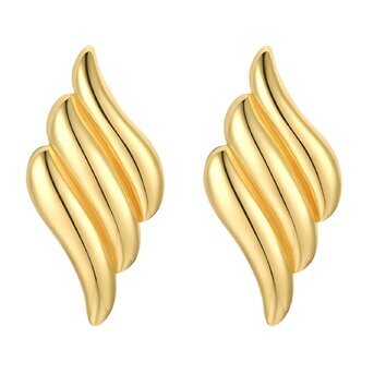 18K gold plated Stainless steel earrings, Intensity