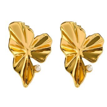 18K gold plated Stainless steel  "Hearts" earrings, Intensity